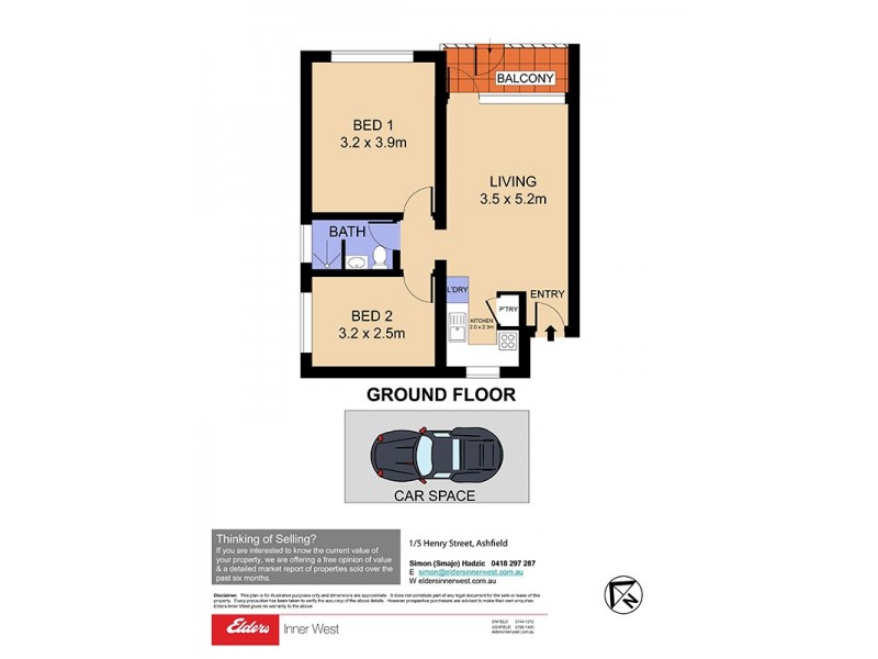 1/5 Henry Street, Ashfield NSW 2131 Floorplan