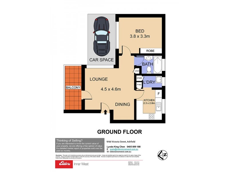 9/66 Victoria Street, Ashfield NSW 2131 Floorplan