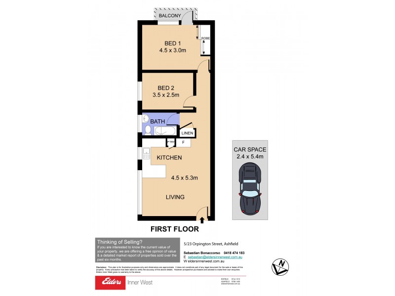 5/23 Orpington Street, Ashfield NSW 2131 Floorplan