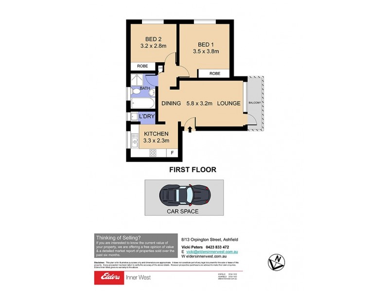 8/13 Orpington Street, Ashfield NSW 2131 Floorplan
