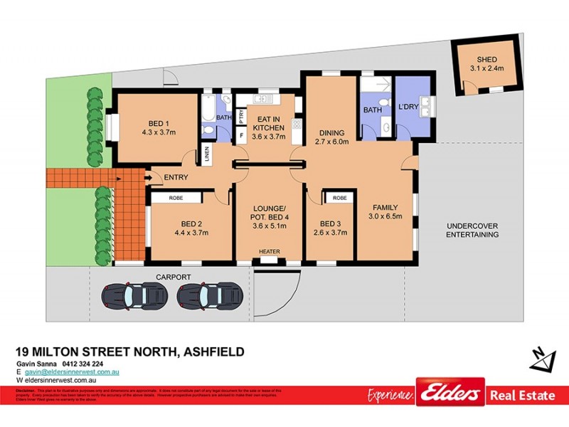 19 Milton Street North, Ashfield NSW 2131 Floorplan