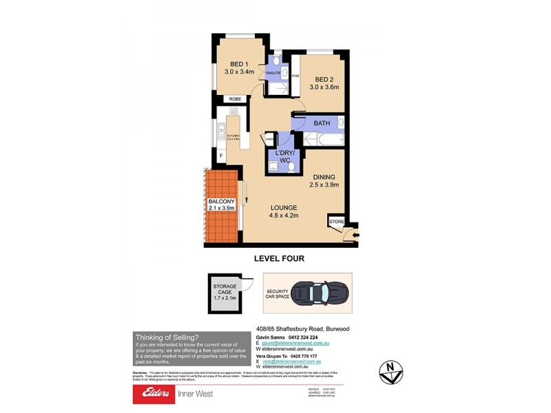 408/65 Shaftesbury Road, Burwood NSW 2134 Floorplan