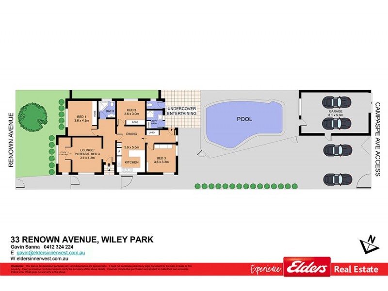 33 Renown Avenue, Wiley Park NSW 2195 Floorplan
