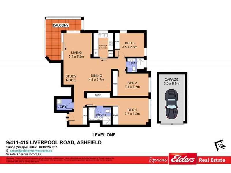 9/411 Liverpool Road, Ashfield NSW 2131 Floorplan