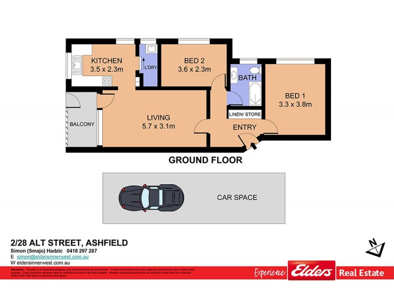 2/28 Alt Street, Ashfield NSW 2131 Floorplan