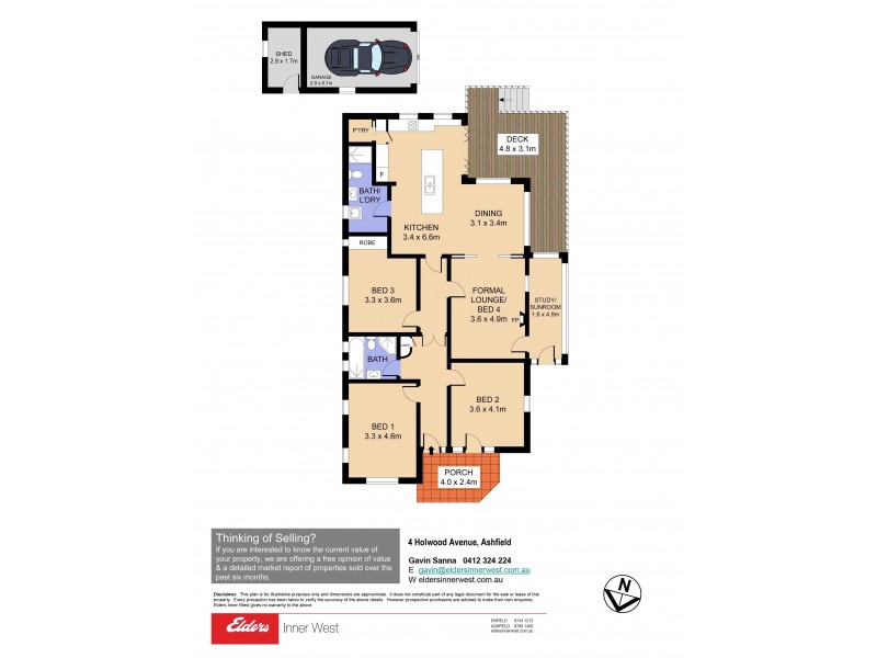 4 Holwood Avenue, Ashfield NSW 2131 Floorplan