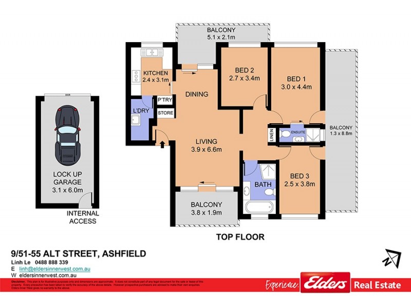 9/51-55 Alt Street, Ashfield NSW 2131 Floorplan