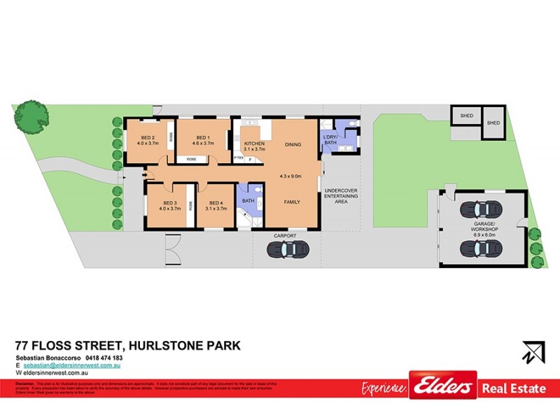 77 Floss Street, Hurlstone Park NSW 2193 Floorplan