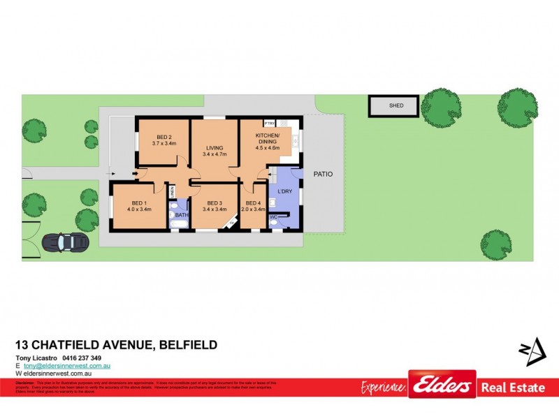 13 Chatfield Avenue, Belfield NSW 2191 Floorplan