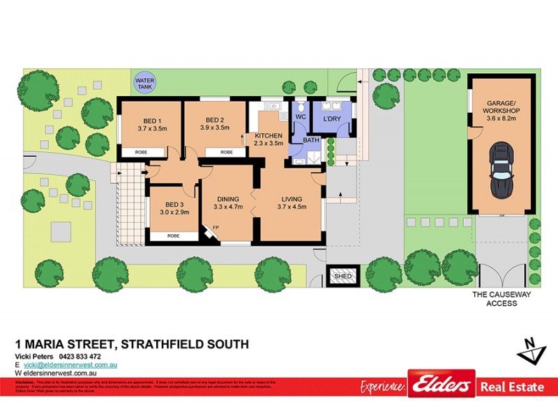 1 Maria Street, Strathfield South NSW 2136 Floorplan