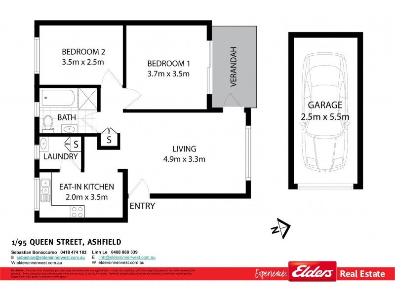 1/95 Queen Street, Ashfield NSW 2131 Floorplan