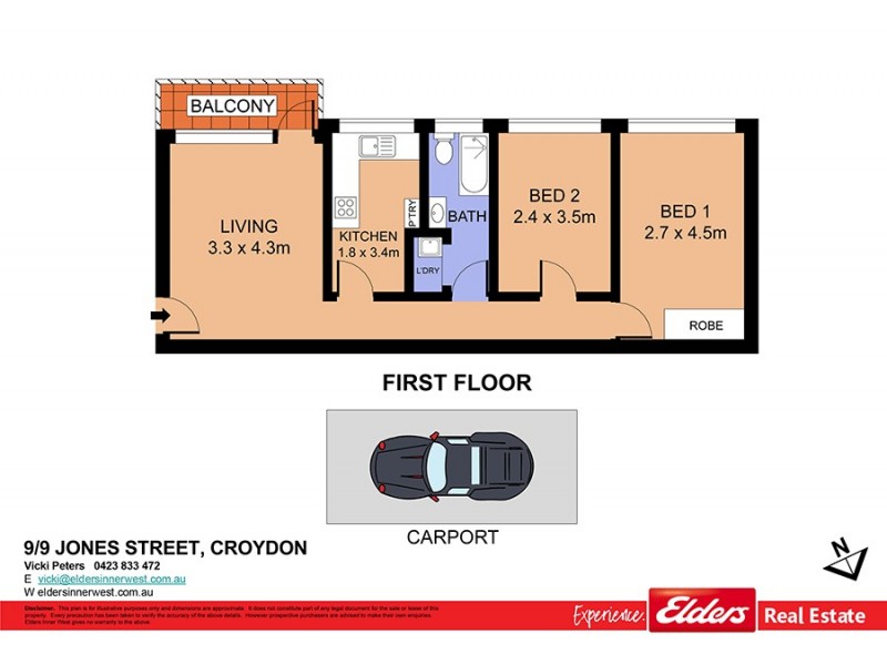 9/9 Jones Street, Croydon NSW 2132 Floorplan
