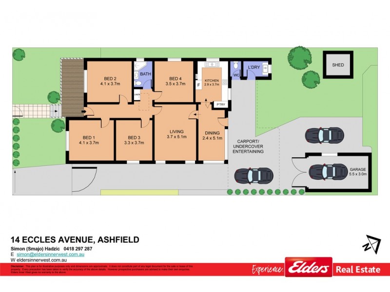 14 Eccles Avenue, Ashfield NSW 2131 Floorplan
