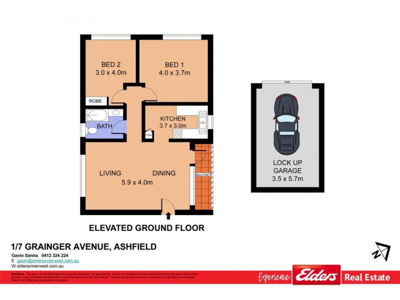 1/7 Grainger Avenue, Ashfield NSW 2131 Floorplan
