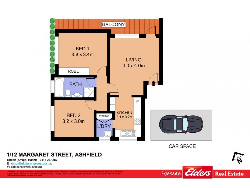1/12 Margaret Street, Ashfield NSW 2131 Floorplan