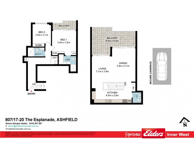 807/17-20 The Esplanade, Ashfield NSW 2131 Floorplan