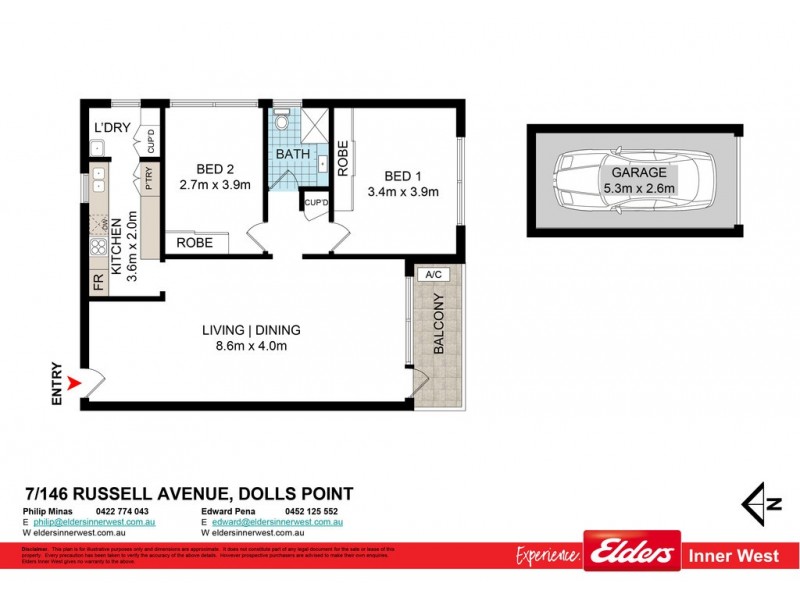 7/146-148 Russell Avenue, Dolls Point NSW 2219 Floorplan