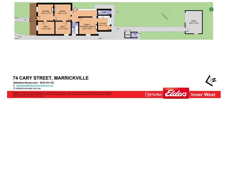 74 Cary Street, Marrickville NSW 2204 Floorplan
