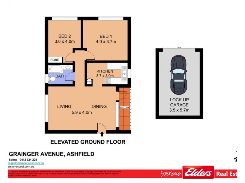 1/7 Grainger Avenue, Ashfield NSW 2131 Floorplan
