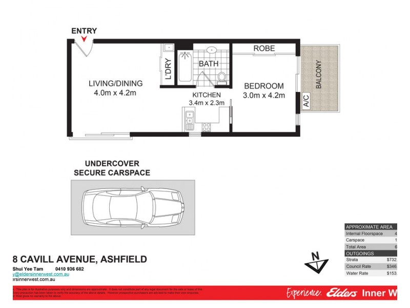 16/8 Cavill Avenue, Ashfield NSW 2131 Floorplan