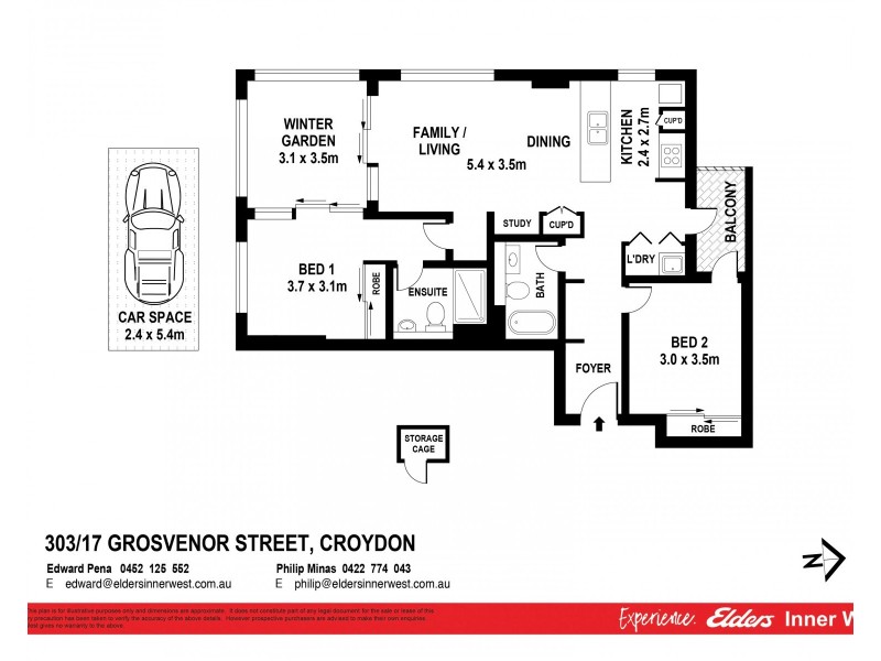 303/17 Grosvenor Street, Croydon NSW 2132 Floorplan