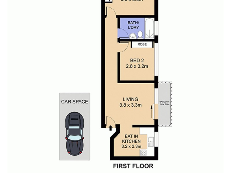 6/88 Burfitt Street, Leichhardt NSW 2040 Floorplan
