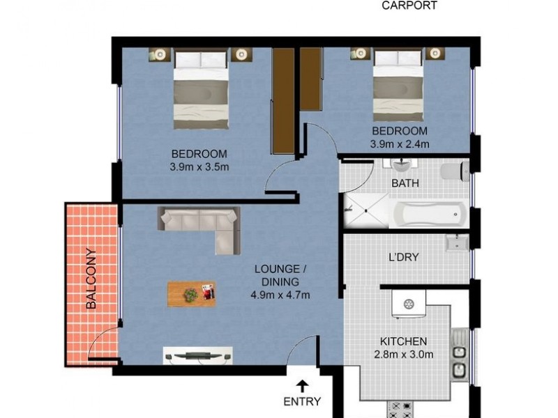 8/16 Cecil Street, Ashfield NSW 2131 Floorplan