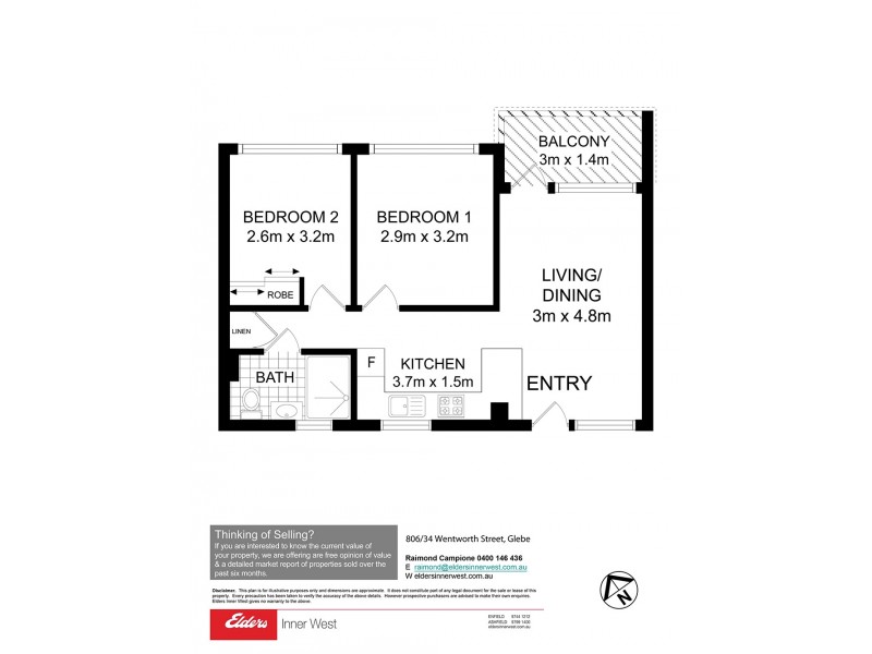 806/34 Wentworth Street, Glebe NSW 2037 Floorplan