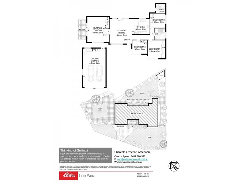 1 Kareela Crescent, Greenacre NSW 2190 Floorplan