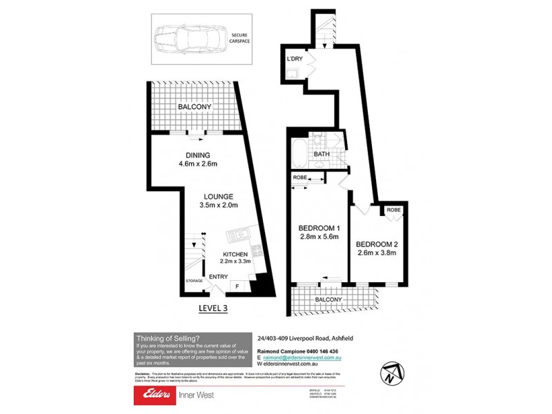 24/403-409 Liverpool Road, Ashfield NSW 2131 Floorplan