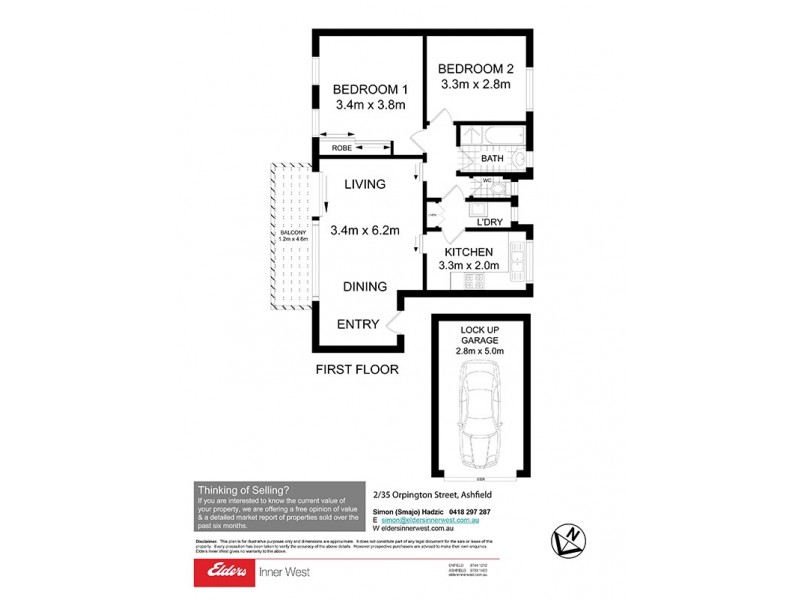 2/35 Orpington Street, Ashfield NSW 2131 Floorplan