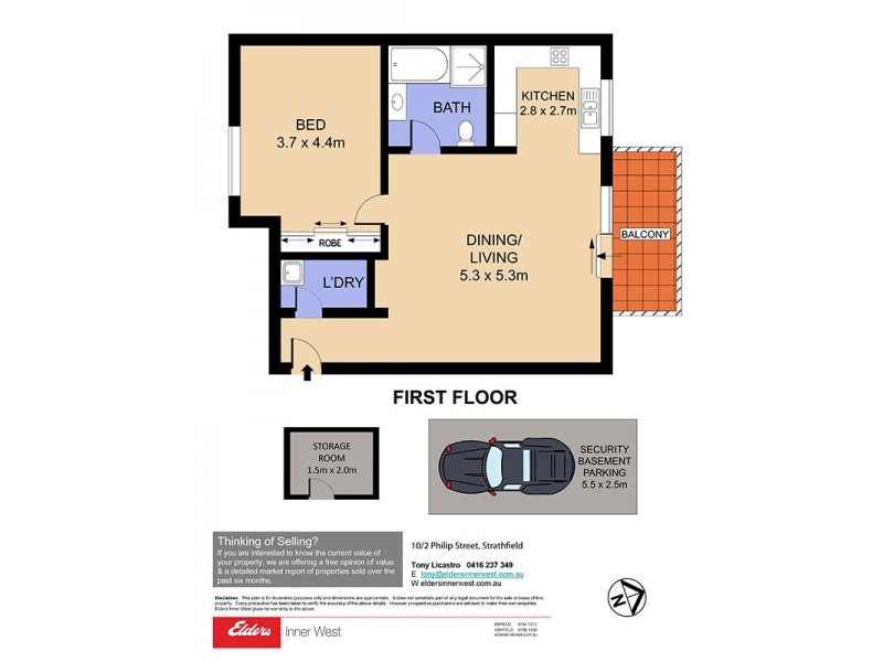 10/2 Philip Street, Strathfield NSW 2135 Floorplan