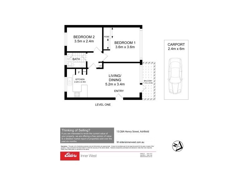 15/28A Henry Street, Ashfield NSW 2131 Floorplan