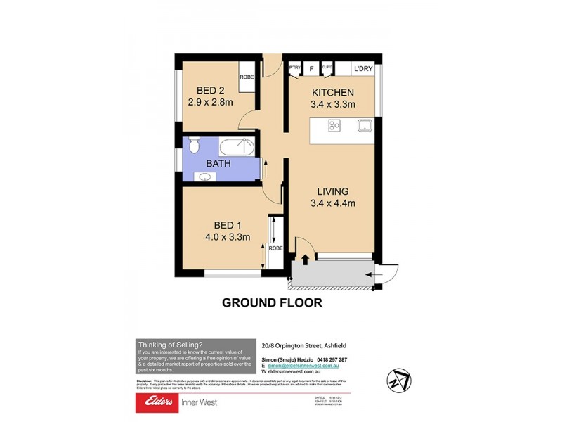 20/8 Orpington Street, Ashfield NSW 2131 Floorplan