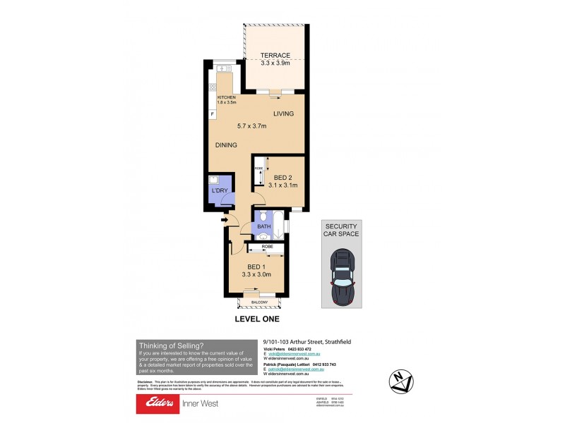 9/101-103 Arthur Street, Strathfield NSW 2135 Floorplan