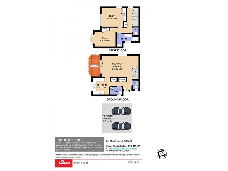 6/14 Cecil Street, Ashfield NSW 2131 Floorplan