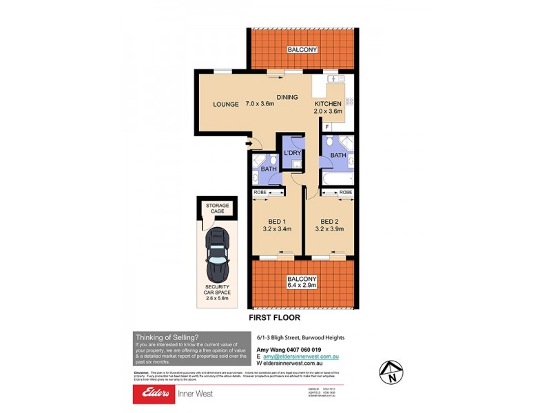 6/1-3 Bligh St (border BURWOOD), Burwood Heights NSW 2136 Floorplan