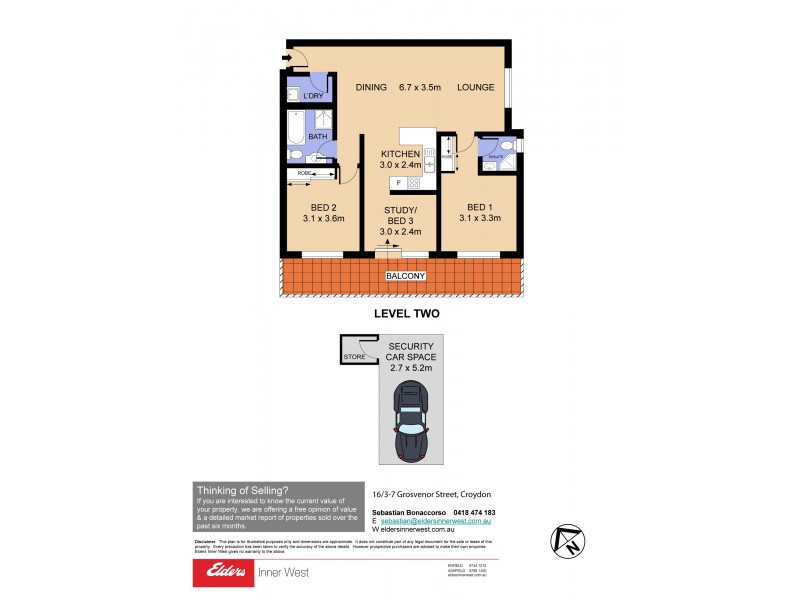 16/3-7 Grosvenor Street, Croydon NSW 2132 Floorplan