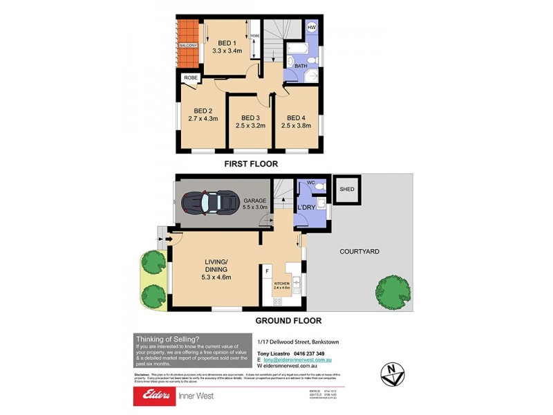 1/17 Dellwood Street, Bankstown NSW 2200 Floorplan