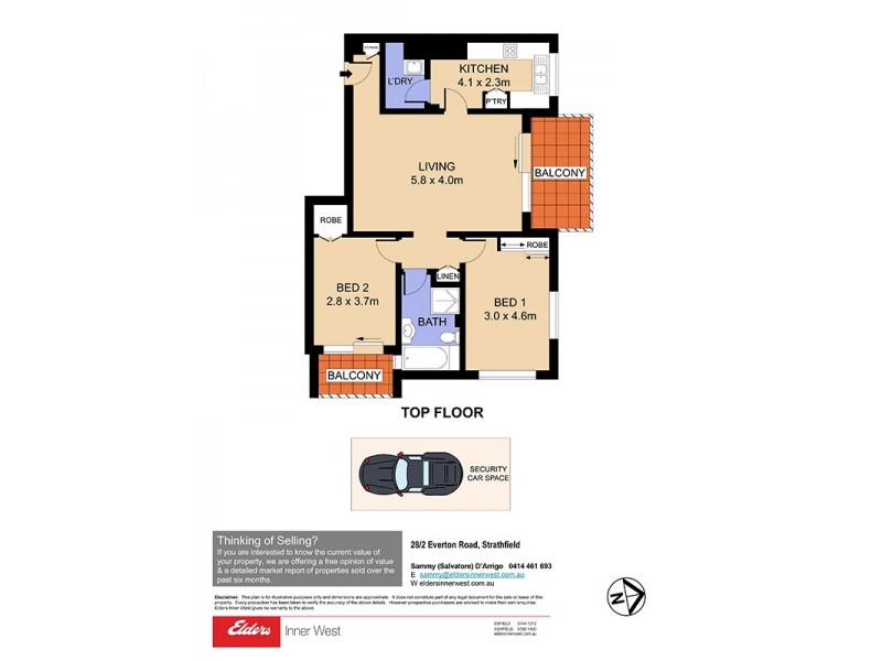 28/2 Everton Road, Strathfield NSW 2135 Floorplan