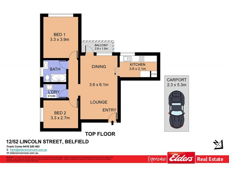 12/52 Lincoln Street, Belfield NSW 2191 Floorplan