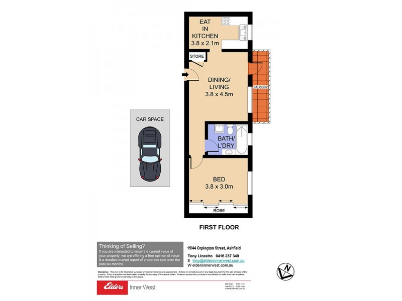 15/44 Orpington Street, Ashfield NSW 2131 Floorplan
