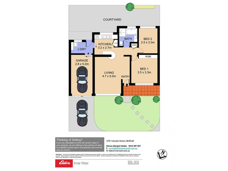 2/91 Lincoln Street, Belfield NSW 2191 Floorplan