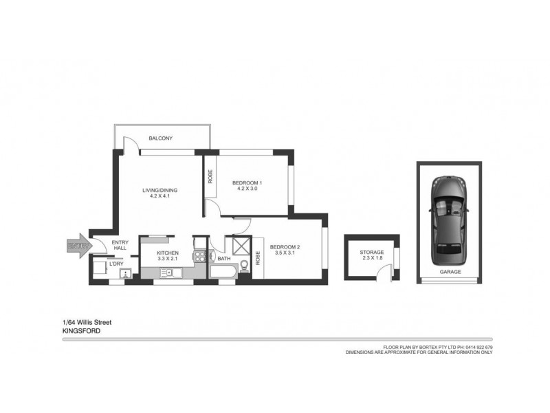 1/64 Willis Street, Kingsford NSW 2032 Floorplan