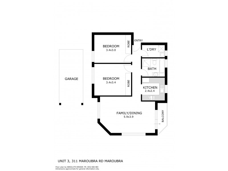 3/311 Maroubra Road, Maroubra NSW 2035 Floorplan