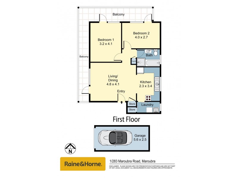 1/283 Maroubra Road, Maroubra NSW 2035 Floorplan
