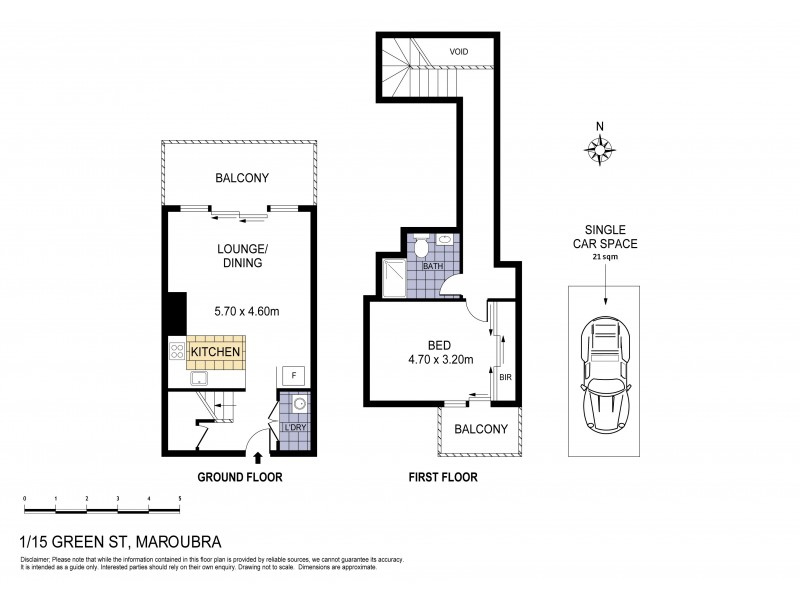 1/15 Green Street, Maroubra NSW 2035 Floorplan