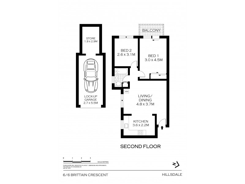 6/6 Brittain Crescent, Hillsdale NSW 2036 Floorplan