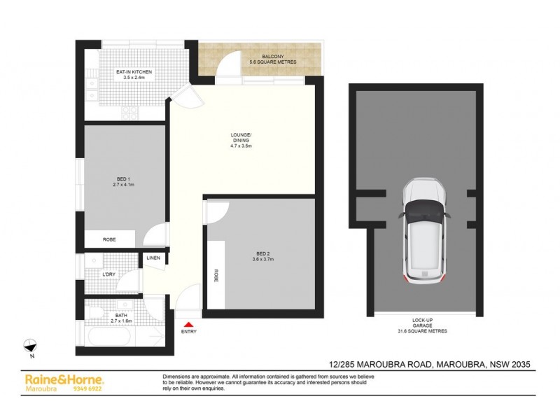 12/285 MAROUBRA ROAD, Maroubra NSW 2035 Floorplan