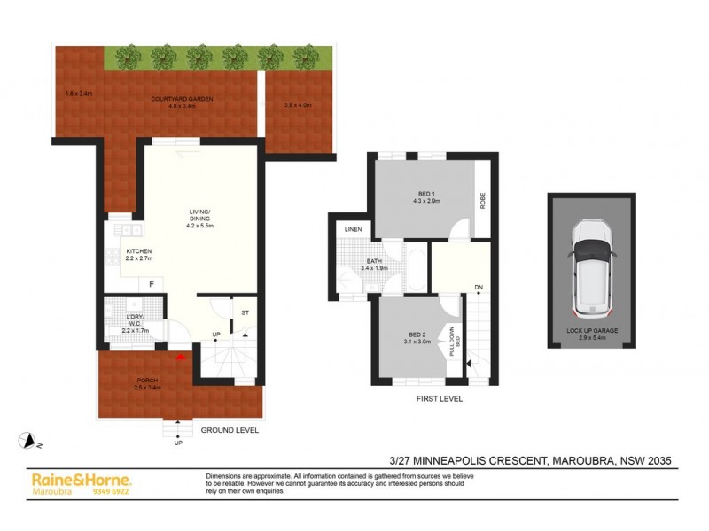 3/27 Minneapolis Cres, Maroubra NSW 2035 Floorplan